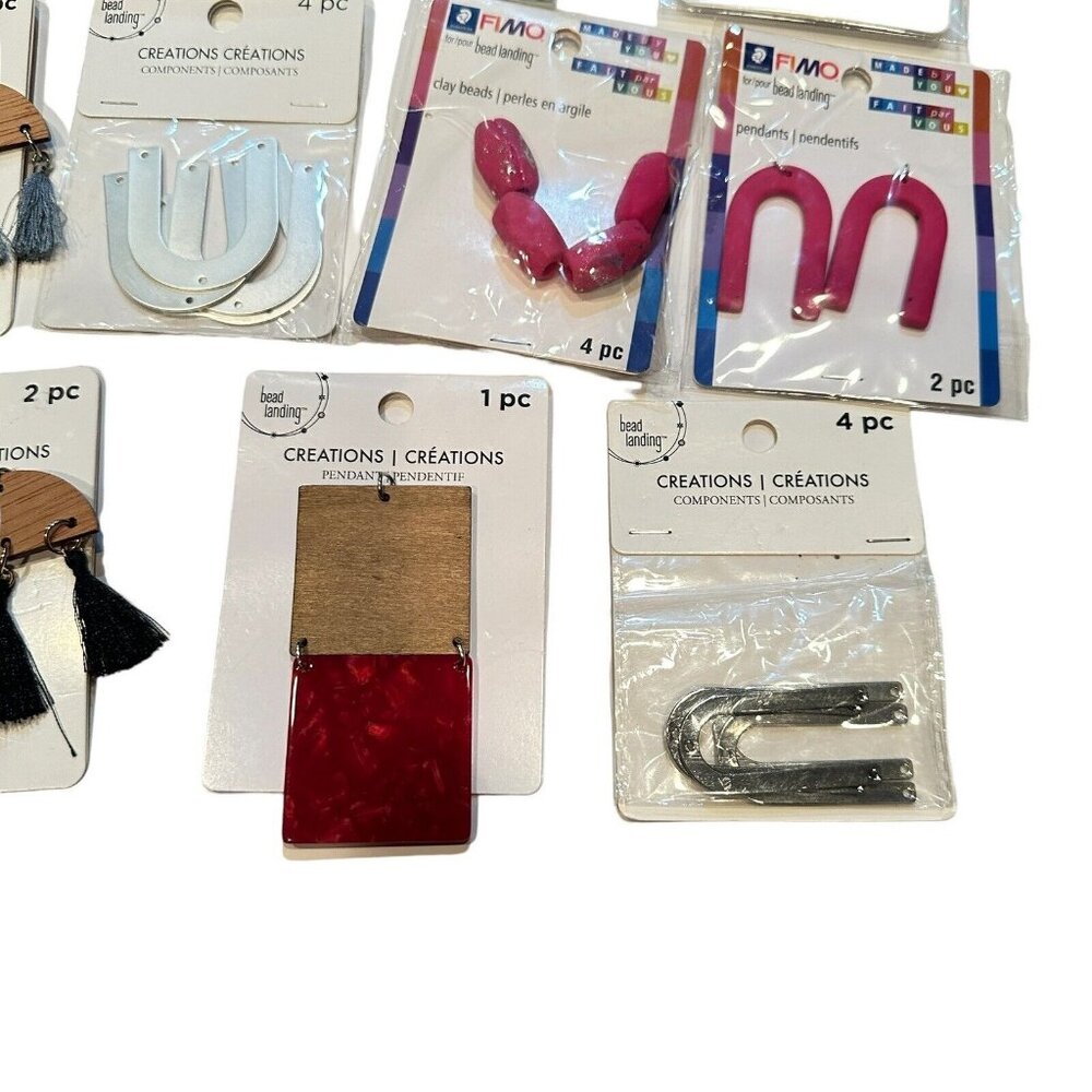 Jewelry Making Supply Lot Clay Bead Pendants Components DIY Crafts Boho Tasseles - Picture 6 of 7